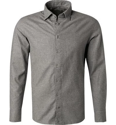 fakts Hemd 6053/812 Slim Fit, Flanell, Grau meliert, Grau 2 fakts Hemd 6053/812 Slim Fit, Flanell, Grau meliert, Grau – Bild 2