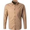 fakts Hemd 6053/851 Slim Fit, Flanell, Braun meliert, Braun
