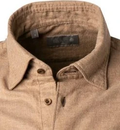 fakts Hemd 6053/851 Slim Fit, Flanell, Braun meliert, Braun -hemdenverkauf 380460 norm2