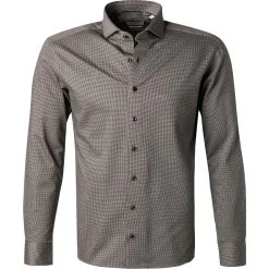 ETERNA Hemd 2490/YS82/67/39 Slim Fit, Jersey CO2-Neutral, Grau gemustert, Grau