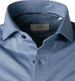 ETERNA Hemd 2490/YS82/67/15 Slim Fit, Jersey CO2-Neutral, Jeansblau gemustert, Jeansblau -hemdenverkauf 380476 norm2