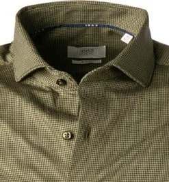 ETERNA Hemd 2490/YS82/67/46 Slim Fit, Jersey CO2-Neutral, Moosgrün gemustert, Moosgrün -hemdenverkauf 380477 norm2