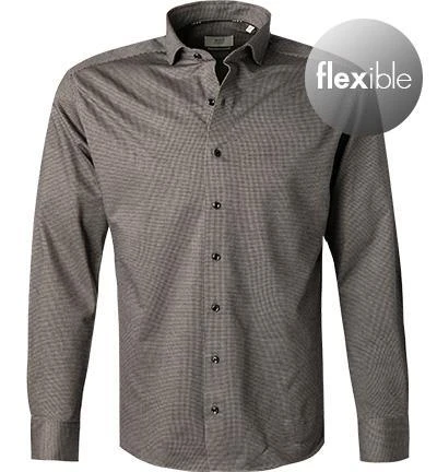 ETERNA Hemd 2490/JS82/39 Modern Fit, Jersey CO2-Neutral, Grau gemustert, Grau 2 ETERNA Hemd 2490/JS82/39 Modern Fit, Jersey CO2-Neutral, Grau gemustert, Grau – Bild 2