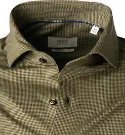 ETERNA Hemd 2490/JS82/46 Modern Fit, Jersey CO2-Neutral, Moosgrün gemustert, Moosgrün -hemdenverkauf 380483 norm2