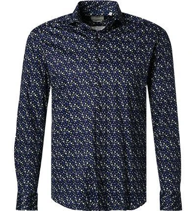 ETERNA Hemd 2491/YS82/67/19 Slim Fit, Jersey CO2-Neutral, Dunkelblaugemustert, Dunkelblau 2 ETERNA Hemd 2491/YS82/67/19 Slim Fit, Jersey CO2-Neutral, Dunkelblaugemustert, Dunkelblau – Bild 2