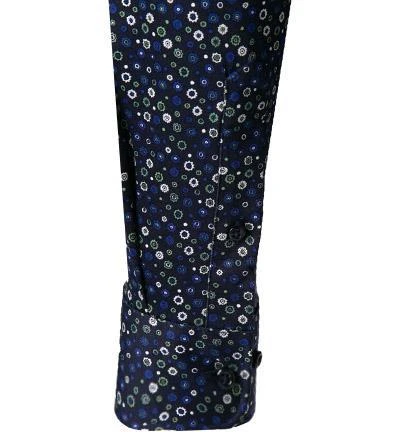 ETERNA Hemd 2491/YS82/67/19 Slim Fit, Jersey CO2-Neutral, Dunkelblaugemustert, Dunkelblau 4 ETERNA Hemd 2491/YS82/67/19 Slim Fit, Jersey CO2-Neutral, Dunkelblaugemustert, Dunkelblau – Bild 4