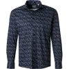 ETERNA Hemd 2491/JS82/19 Modern Fit, Jersey CO2-Neutral, Dunkelblaugemustert, Dunkelblau