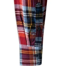 bugatti Hemd 9350/88320/960 Modern Fit, Baumwolle, Rot-blau kariert, Rot-orange-blau -hemdenverkauf 380508 norm3