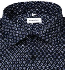 Seidensticker Hemd 150950/17 Regular Fit, Baumwolle, Dunkelblau gemustert, Dunkelblau -hemdenverkauf 380532 norm2