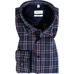 Seidensticker Hemd 150852/19 Regular Fit, Baumwolle, Dunkelblau kariert, Dunkelblau