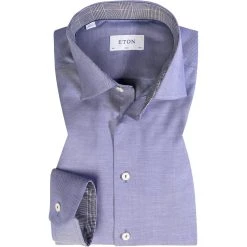 ETON Hemd 1000/03088/29 Slim Fit, Baumwolle, Dunkelblau