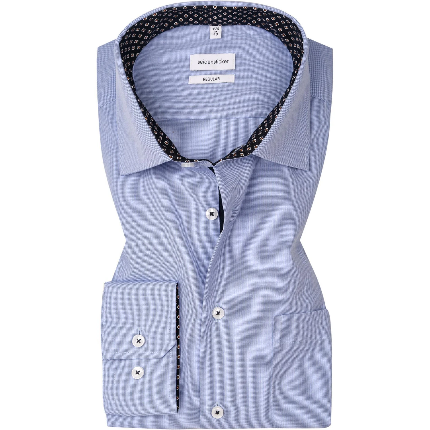 Seidensticker Hemd 150620/13 Regular Fit, Popeline, Hellblau meliert, Hellblau 1 Seidensticker Hemd 150620/13 Regular Fit, Popeline, Hellblau meliert, Hellblau