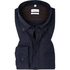 Seidensticker Hemd 150982/19 Regular Fit, Baumwolle, Dunkelblau meliert, Dunkelblau
