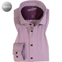 PURE Hemd D31305-21750/305 Funktionsmaterial, Rot gemustert, Rot