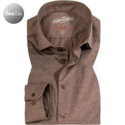 PURE Hemd D31301-21750/220 Funktionsmaterial, Hellbrau meliert, Hellbraun