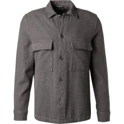 Marc O'Polo Overshirt 130 7304 42098/989 Bio Baumwolle, Dunkelgrau meliert, Dunkelgrau