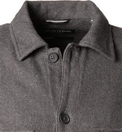 Marc O'Polo Overshirt 130 7304 42098/989 Bio Baumwolle, Dunkelgrau meliert, Dunkelgrau -hemdenverkauf 380970 norm2