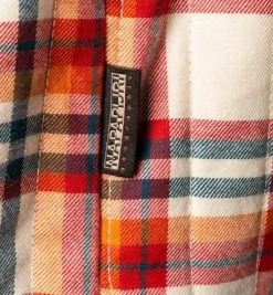 NAPAPIJRI Overshirt NP0A4FMQ/93C Baumwolle wattiert, Beige-rot kariert, Beige-rot -hemdenverkauf 381011 norm5