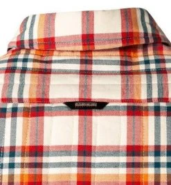NAPAPIJRI Overshirt NP0A4FMQ/93C Baumwolle wattiert, Beige-rot kariert, Beige-rot -hemdenverkauf 381011 norm7