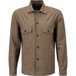 ETON Overshirt 1000/03097/35 Wolle-Kaschmir, Braun gemustert, Braun