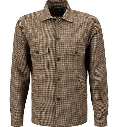 ETON Overshirt 1000/03097/35 Wolle-Kaschmir, Braun gemustert, Braun 2 ETON Overshirt 1000/03097/35 Wolle-Kaschmir, Braun gemustert, Braun – Bild 2