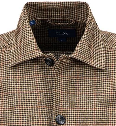 ETON Overshirt 1000/03097/35 Wolle-Kaschmir, Braun gemustert, Braun 3 ETON Overshirt 1000/03097/35 Wolle-Kaschmir, Braun gemustert, Braun – Bild 3