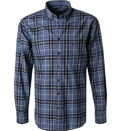 Fynch-Hatton Hemd 1221 6040/6040 Flanell, Blau kariert, Blau 2 Fynch-Hatton Hemd 1221 6040/6040 Flanell, Blau kariert, Blau – Bild 2