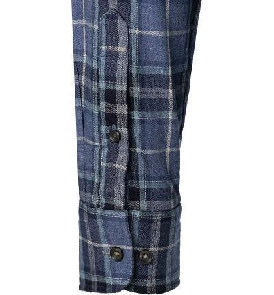 Fynch-Hatton Hemd 1221 6040/6040 Flanell, Blau kariert, Blau 4 Fynch-Hatton Hemd 1221 6040/6040 Flanell, Blau kariert, Blau – Bild 4