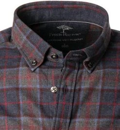 Fynch-Hatton Hemd 1221 6040/6043 Flanell, Navy kariert, Navy -hemdenverkauf 381134 norm2