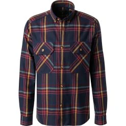 Fynch-Hatton Hemd 1221 8174/8170 Flanell, Navy kariert, Navy