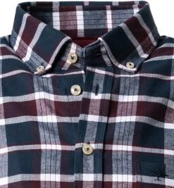 Fynch-Hatton Hemd 1221 8190/8192 Baumwolle, Navy-weinrot kariert, Navy-weinrot -hemdenverkauf 381140 norm2