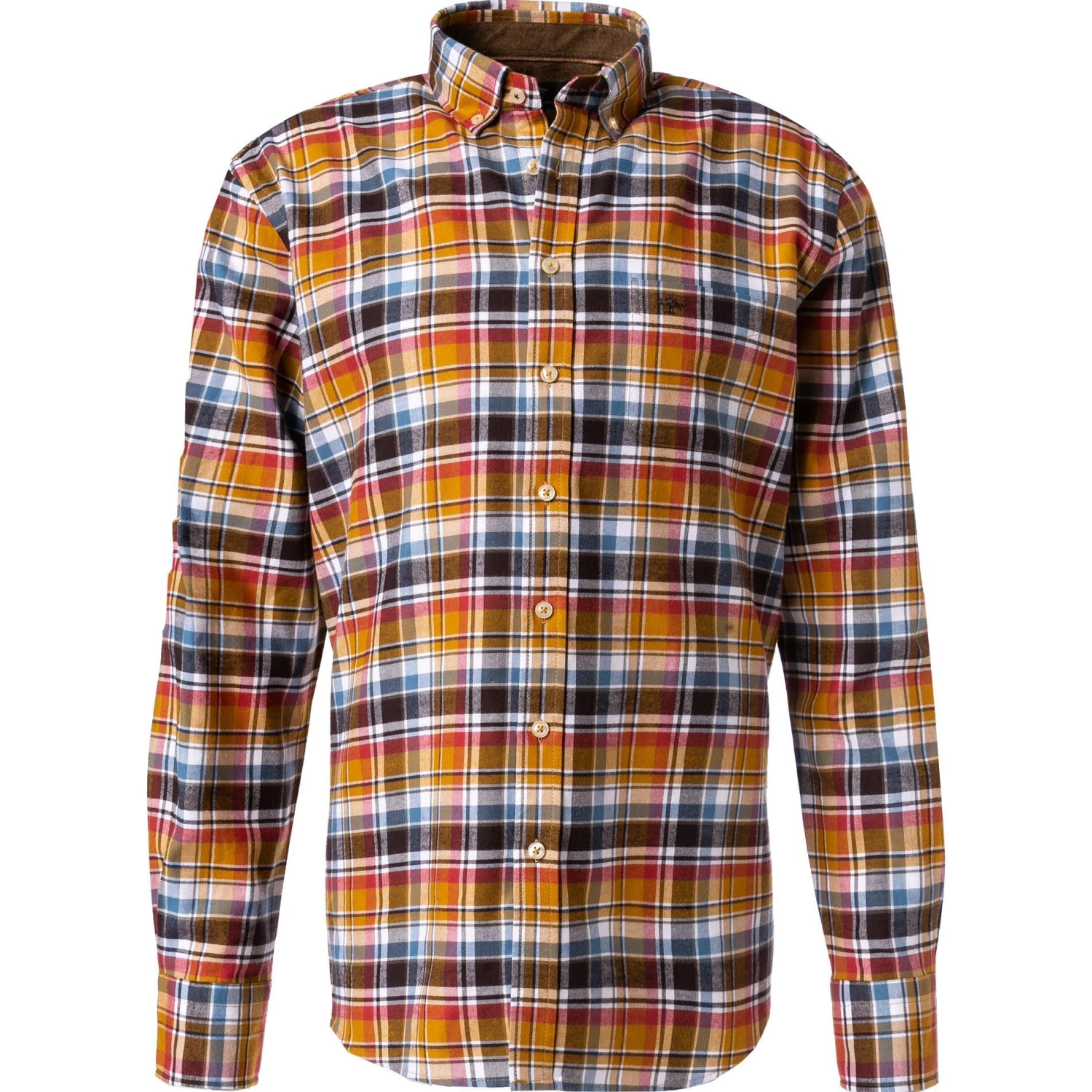 Fynch-Hatton Hemd 1221 8040/8041 Baumwolle, Senfgelb kariert, Senf 1 Fynch-Hatton Hemd 1221 8040/8041 Baumwolle, Senfgelb kariert, Senf