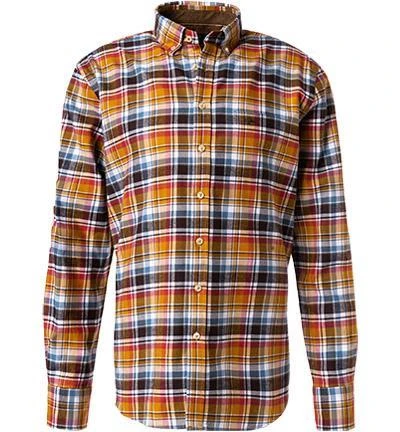 Fynch-Hatton Hemd 1221 8040/8041 Baumwolle, Senfgelb kariert, Senf 2 Fynch-Hatton Hemd 1221 8040/8041 Baumwolle, Senfgelb kariert, Senf – Bild 2