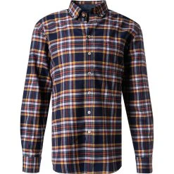 Fynch-Hatton Hemd 1221 8040/8042 Baumwolle, Navy kariert, Navy-grün