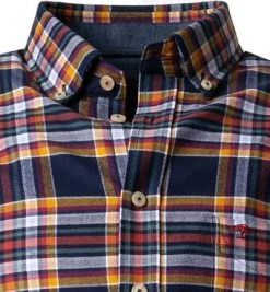 Fynch-Hatton Hemd 1221 8040/8042 Baumwolle, Navy kariert, Navy-grün -hemdenverkauf 381143 norm2