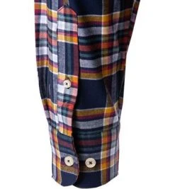 Fynch-Hatton Hemd 1221 8040/8042 Baumwolle, Navy kariert, Navy-grün -hemdenverkauf 381143 norm3