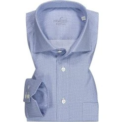 van Laack Hemd Comfort Fit 171725/RIVARA-CFN/730 Baumwolle, Hellblau gemustert, Hellblau