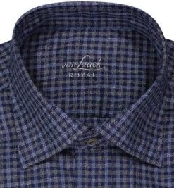 van Laack Hemd Comfort Fit 156538/RADIL-CF/790 Baumwolle, Dunkelblau kariert, Dunkelblau -hemdenverkauf 381177 norm2