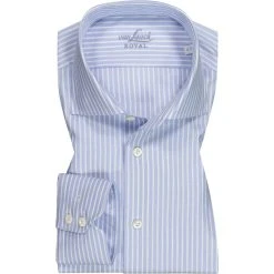 van Laack Hemd Tailor Fit EL 162586/RIVARA-LTF/730 Baumwolle, Extra langer Arm, Hellblau-weiß gestreift, Hellblau-weiß
