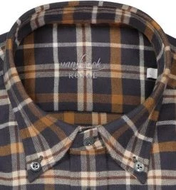 van Laack Hemd Comfort Fit 156531/RALON-CF/060 Baumwolle. dunkelblau-braun kariert, Dunkelblau-braun-beige -hemdenverkauf 381182 norm2