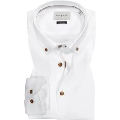 bugatti Hemd 9350/88840/10 Modern Fit, Baumwolle, Weiß