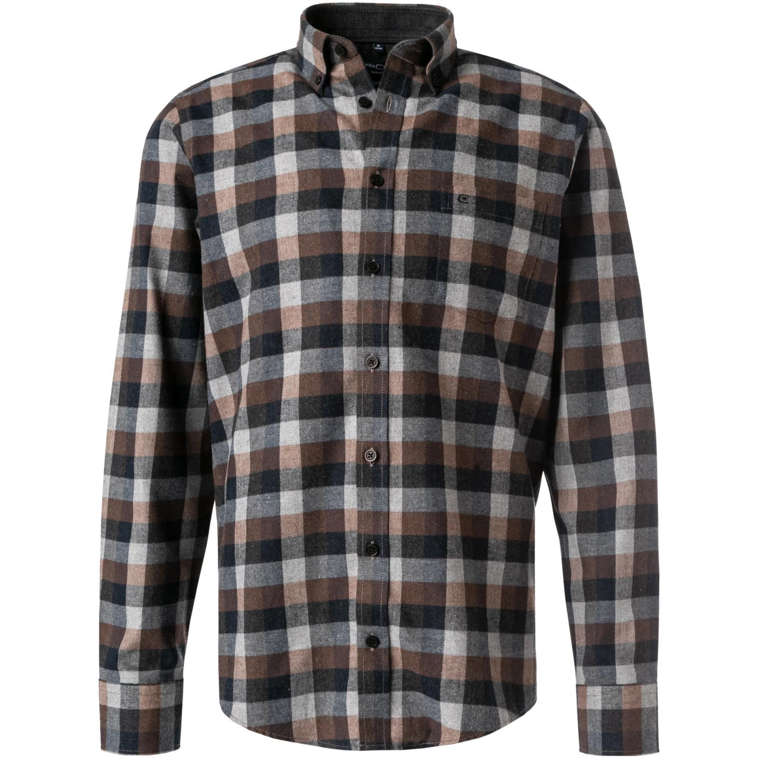 CasaModa Hemd 413716600/750 Casual Fit, Baumwolle, Anthrazit-braun kariert, Anthrazit 1 CasaModa Hemd 413716600/750 Casual Fit, Baumwolle, Anthrazit-braun kariert, Anthrazit