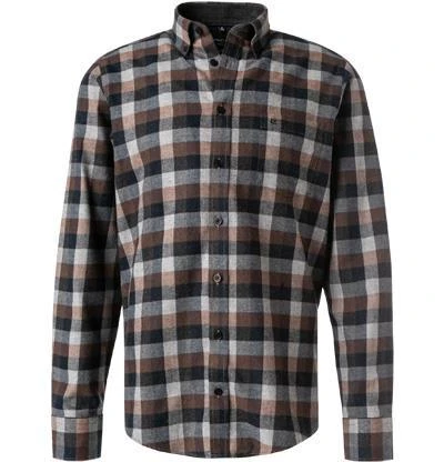 CasaModa Hemd 413716600/750 Casual Fit, Baumwolle, Anthrazit-braun kariert, Anthrazit 2 CasaModa Hemd 413716600/750 Casual Fit, Baumwolle, Anthrazit-braun kariert, Anthrazit – Bild 2