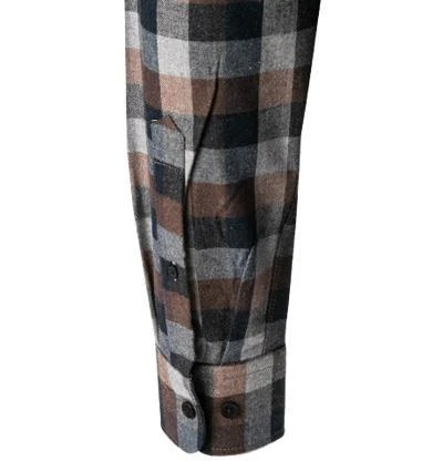CasaModa Hemd 413716600/750 Casual Fit, Baumwolle, Anthrazit-braun kariert, Anthrazit 4 CasaModa Hemd 413716600/750 Casual Fit, Baumwolle, Anthrazit-braun kariert, Anthrazit – Bild 4