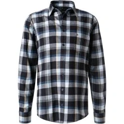 CasaModa Hemd 413717000/100 Casual Fit, Baumwolle, Blau kariert, Blau