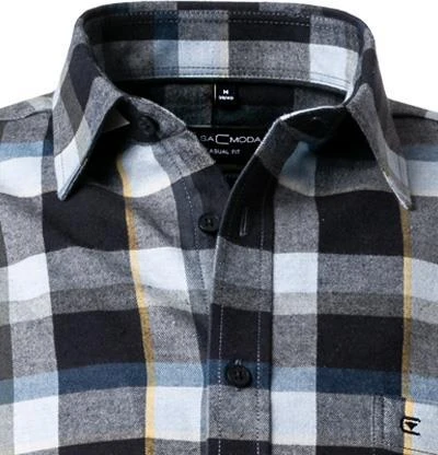 CasaModa Hemd 413717000/100 Casual Fit, Baumwolle, Blau kariert, Blau 3 CasaModa Hemd 413717000/100 Casual Fit, Baumwolle, Blau kariert, Blau – Bild 3