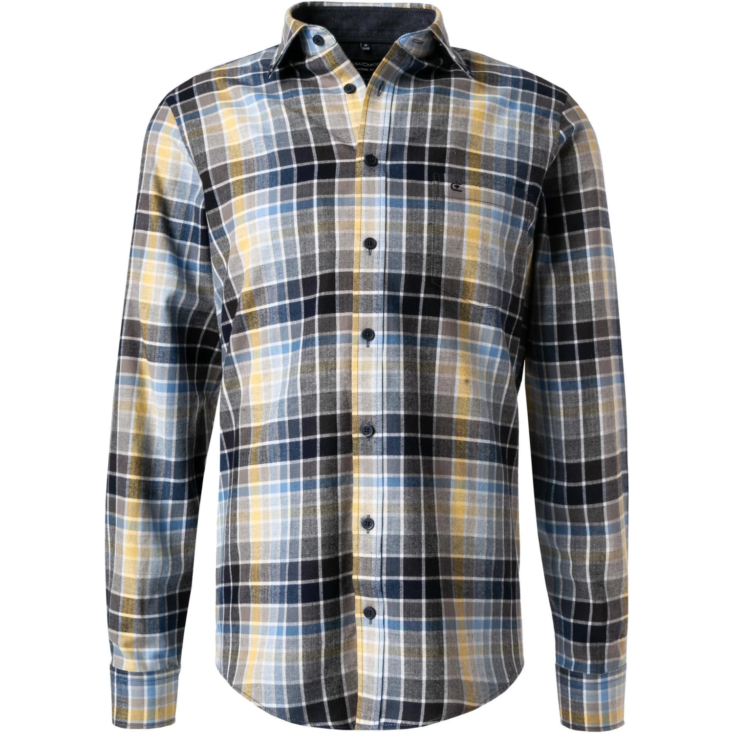 CasaModa Hemd 413717300/100 Casual Fit, Baumwolle, Blau kariert, Blau 1 CasaModa Hemd 413717300/100 Casual Fit, Baumwolle, Blau kariert, Blau