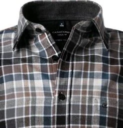 CasaModa Hemd 413717300/750 Casual Fit, Baumwolle, Anthrazit-braun kariert, Anthrazit -hemdenverkauf 381205 norm2