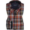 CasaModa Hemd 413721000/450 Casual Fit, Baumwolle, Blau-orange kariert, Orange