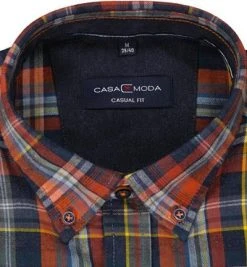 CasaModa Hemd 413721000/450 Casual Fit, Baumwolle, Blau-orange kariert, Orange -hemdenverkauf 381222 norm2